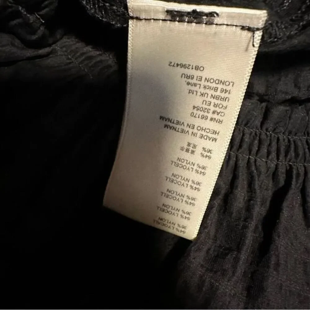 Free People Alicia Top in Black‎ Size Small Oversized Balloon Sleeve